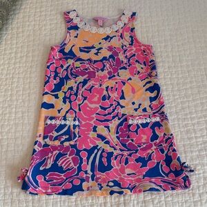 Lilly Pulitzer Pink and Cream Dress with Embroidered Accents